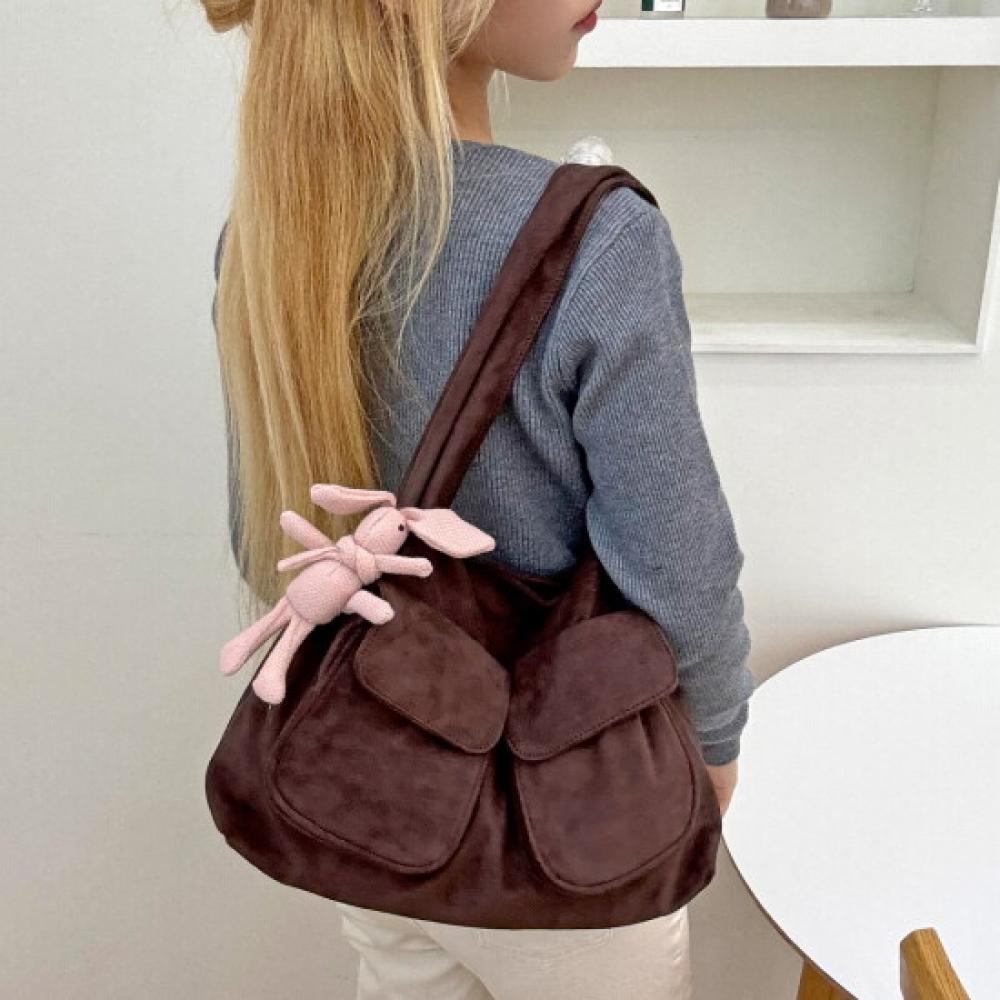 Fromheaven Suede Shoulder Bag Bobosan Keyring Bag