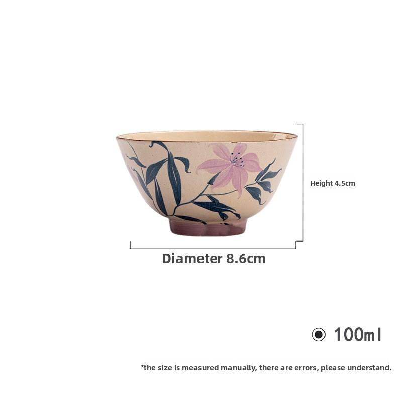 

Hand Painted Slip Decoration Tea Cup Ceramic Gongfu Tea Set Yixing Style Clay Tea Ceremony Cup for Home Use Master Cup 200ml