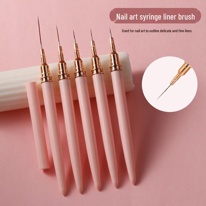 

Hot Pink Ultra-Fine 25mm Nail Art Liner Brush Set for Salon