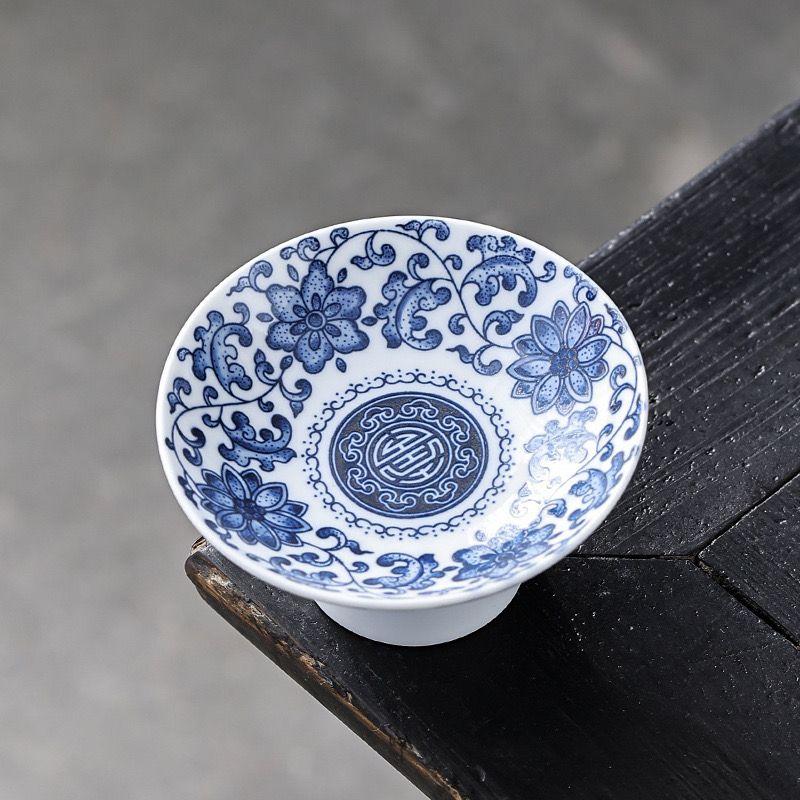 Chinese Blue and White Porcelain Fruit Plate Household Nut Biscuit Storage Plate Living Room Tabletop Sundries Storage Plate New