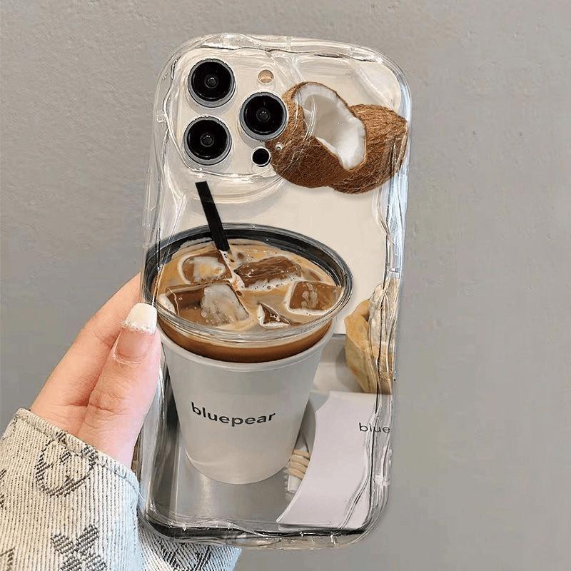 Ice American Coconut Suitable for Apple 16PRO Mobile Phone Case iPhone15promax Anti-drop 14 Summer XR Soft 12