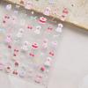 Jelly Cute Pudding Cherry Bowknot Claw Print 5D Nail Art Sticker Tie knot Love Stars Lovely Self Adhesive Manicure Decal