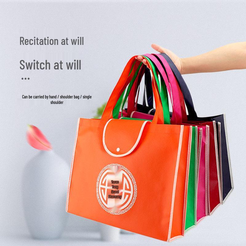 Eco-Friendly Foldable Tote Bag with Custom Logo for Promotions
