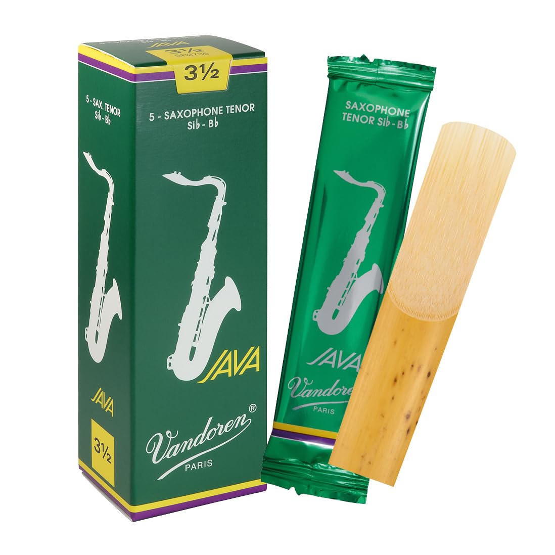 

Vandoren Java Tenor Saxophone of Reeds, Hardness 3-1/2 (Pack 5)