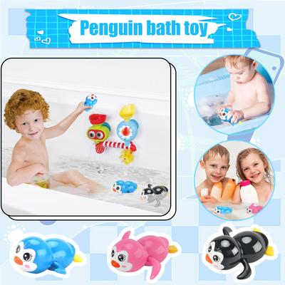 Navíjení plavání tučňák dítě a batole hračka do vany