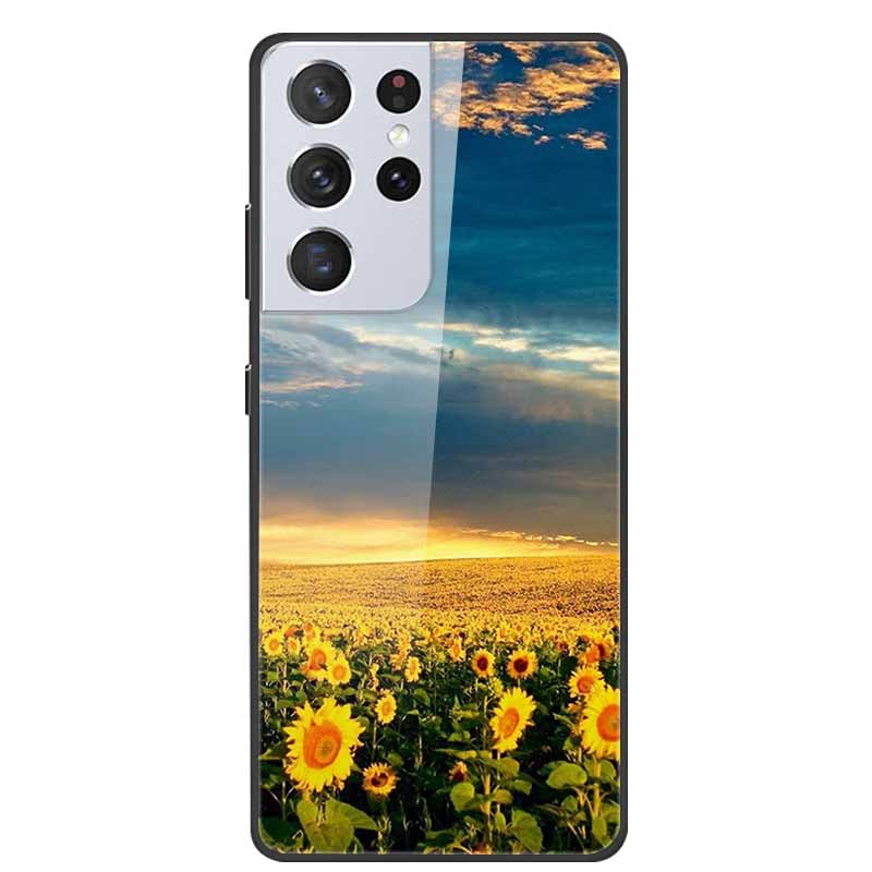 For Samsung Galaxy S25 Ultra Tempered Glass Case Back Cover Hard Phone Cases for SamsungS25 ULTRA Fundas Fashion Protector Coque