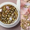 Yousheng 1Box Nail Art Pearl Exquisite DIY Lightweight Shaped Pearl Stone Shell Nail Art Accessories for Women
