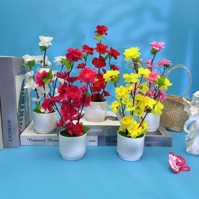 Künstliche Pfirsichblütenzweige Falsche Pflaumenblütenzweige Einzelne Seidenblumen Trockenblumen Plastikblumen