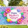 Happy Mother's Day Floral Background-Pink&Purple Flower Design for Photo Studio,Birthdays,Anniversaries and All-Season,Mothers Day Gift