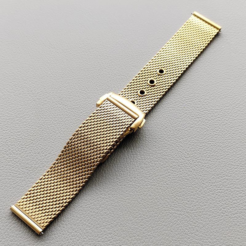 

Сітчастий браслет для міланського годинника для годинника Omega Seamaster 007. Високоякісний метал із нержавіючої сталі із застібкою-метеликом, 20 мм 22 мм For 22mm