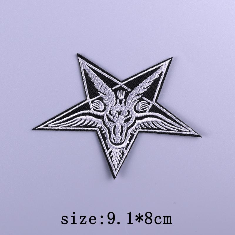 Punk Patch Iron On Embroidered Patches For Clothing Thermoadhesive Patches On Clothes Rock Biker Patch For Clothes Hook Loop