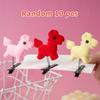 2/5/10 Stück 2026 Neujahr Rotes Pferdehaarspange Niedliche Kinder Haaraccessoires Kawaii 3D Hüpfendes Pony Entenschnabel-Klammer Lustige Geschenke