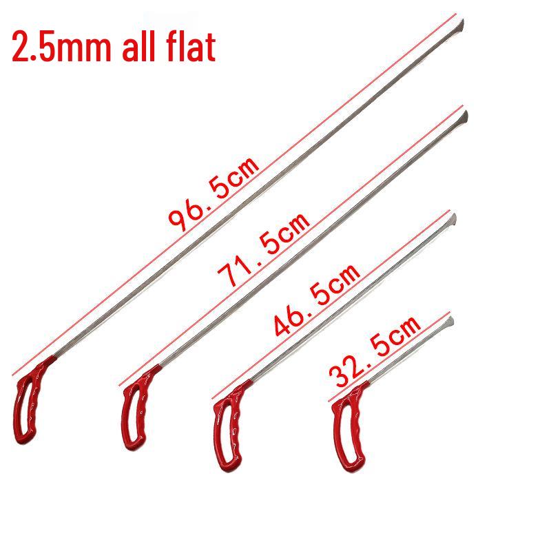 Flat Chisel Hook Set - 4-Piece Car Dent Repair Tool Kit Red Handle Flat Chisel 4-Piece Set