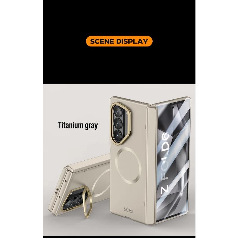 Hard PC Hinge Protection Phone Cover for Samsung Galaxy Z Fold 6 Case with Screen Protector Bracket