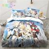 Genshin Impact Anime Printed Bedding Set Bedroom Soft Modern Bedspreads Comefortable Duvet Cover Quilt Cover And Pillowcase