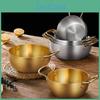 Fast Yousheng Pot Noodle Ramen Heating Two Handles Food Grade Stainless Steel Korean Ramen Noodle Cooking Pan Kitchen Gadgets