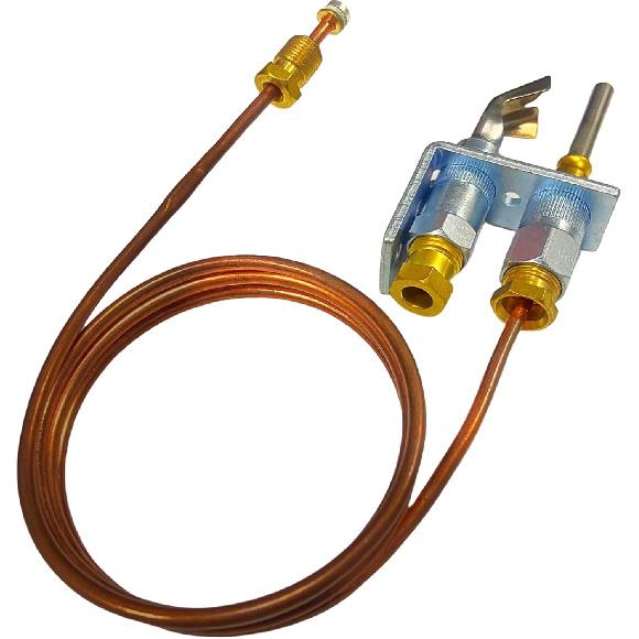 MCAMPAS Q314A4586 Pilot Burner with Thermocouple Assembly for Gas Furnaces, Boilers and Water Heaters - Natural Gas and Propane Gas Pilot Burner with