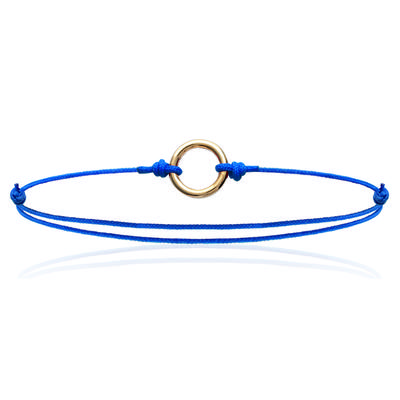 [K5167] - Vergoldetes Armband 'Choreografie' blau - 10 mm