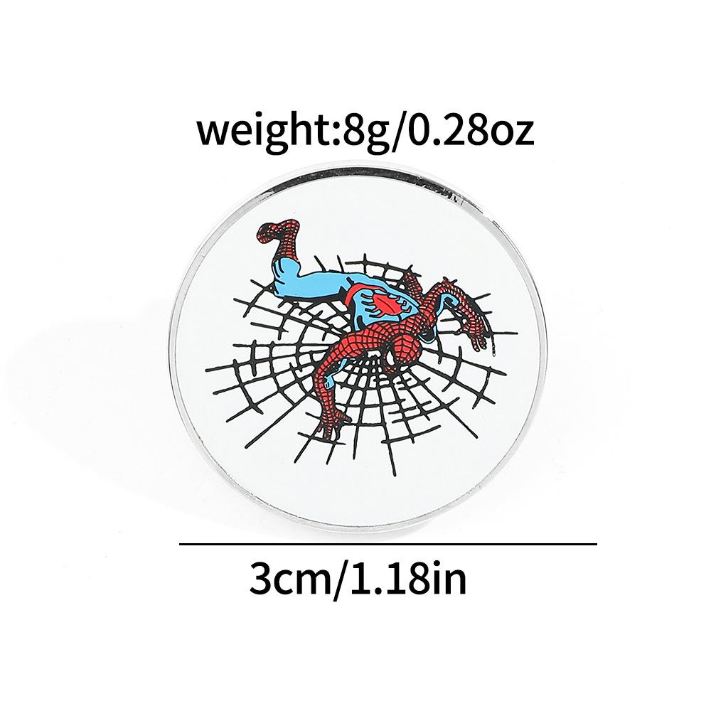 89 Spider-Man Alloy Brooch Marvel Superhero Spider-Man Metal Badge Backpack Jacket Personalized Decoration