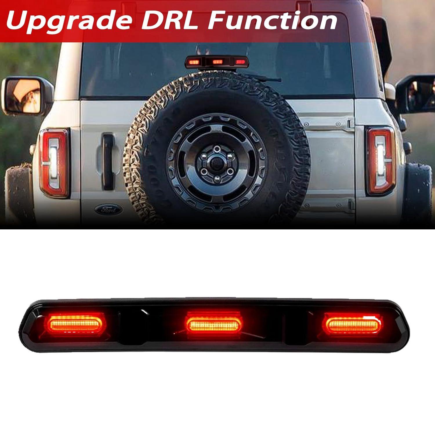 

Светодиодный третий стоп-сигнал для Ford Bronco, Высокое расположение, 3-й стоп-сигнал, Задний стоп-сигнал, Задний фонарь, 2025, 2025, 2025 чёрный