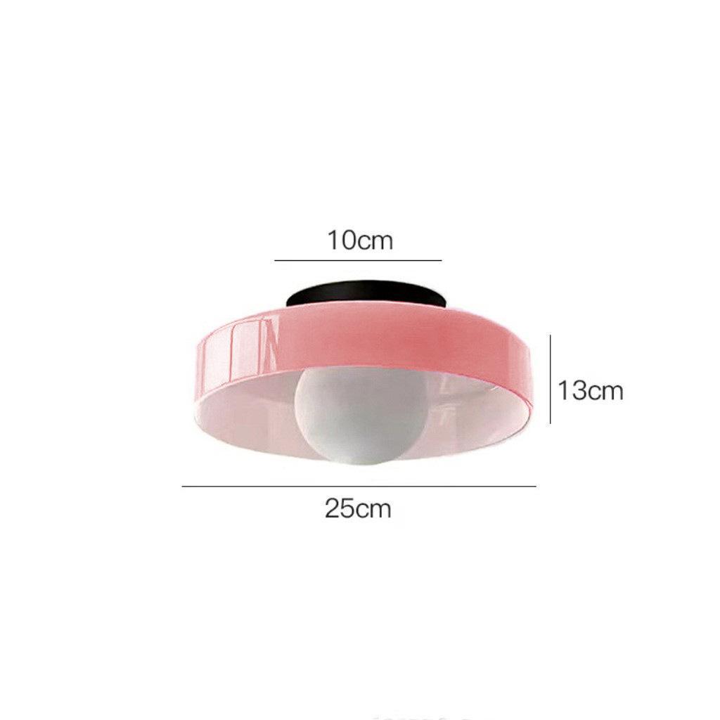 Nordic Minimalist Memphis Ceiling Lamp - French Retro Glass for Entrance, Hallway, or Balcony