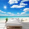 Romantyczna nadmorska plaża słońce krajobraz 3D Stereo fototapeta tapeta Sofa do salonu jadalnia tło malowidła Home Decor