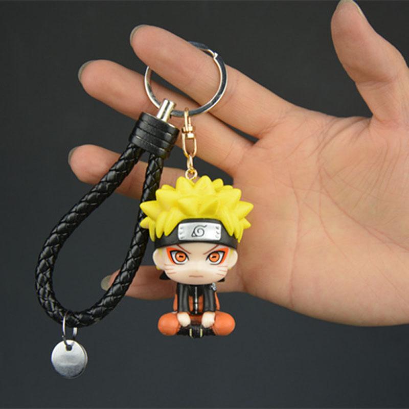 Anime Naruto Figure Kakashi Gaara Sasuke Keychain Adorable Car Keychains For Pendant Keys Holder Accessories Backpack Charm Gift