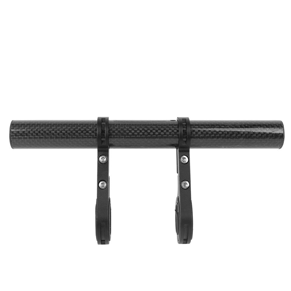 Bike Multifunction Extension Bracket Code Table Light Support Flashlight Stand Carbon Grain Double Clampblack