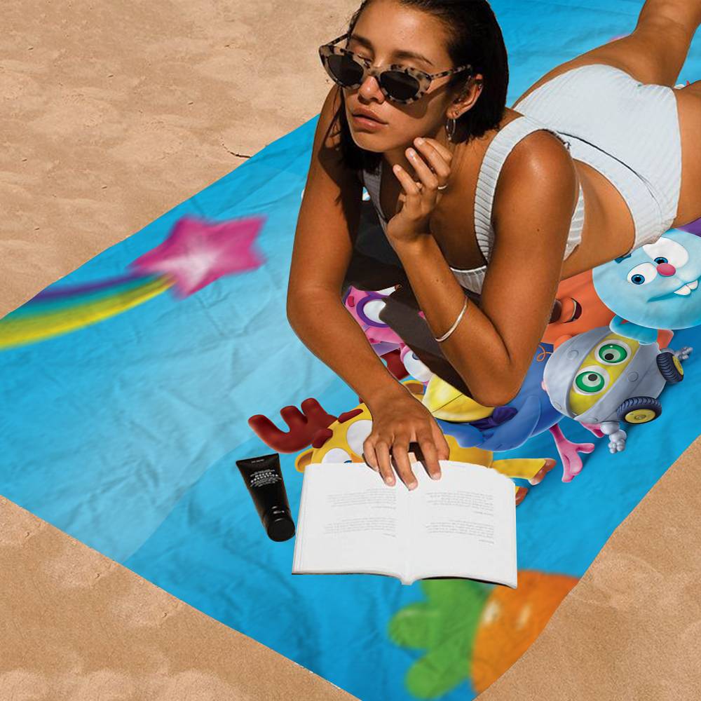 Popular S-Smeshariki Animation Anime Beach Swimming Towel Soft Absorbent Washcloth Children's Gifts For Kids Travel Camping Gym