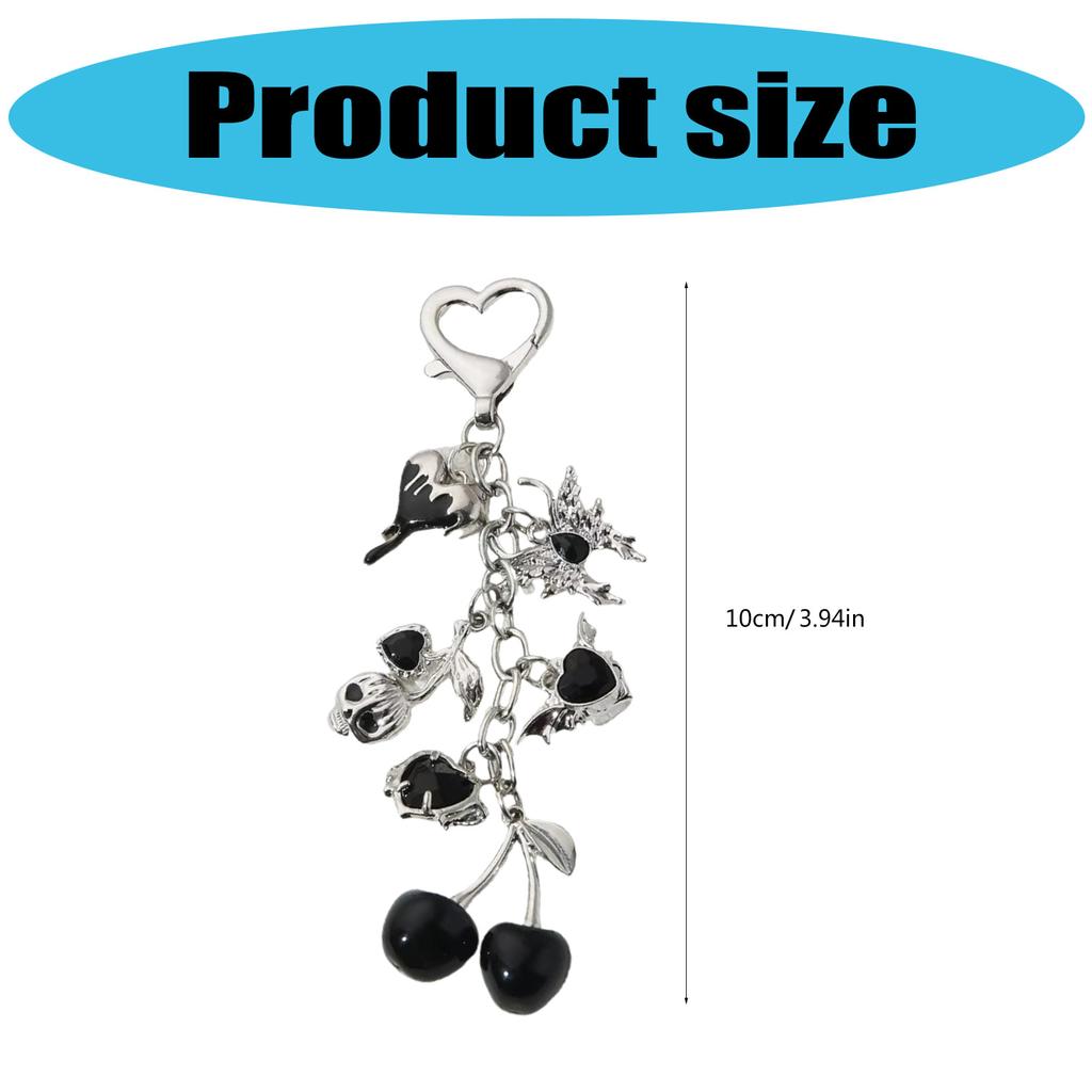 Lovely Bowknot Schoolbag Pendant Keychain Bowknot Chic Sweet Heart Cartoon Charm for Boys Girls Collectible Art