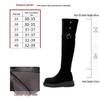 Women's Plus Size Over-the-Knee Slimming Knight Boots - Thick-Soled, Large Calf, Autumn/Winter