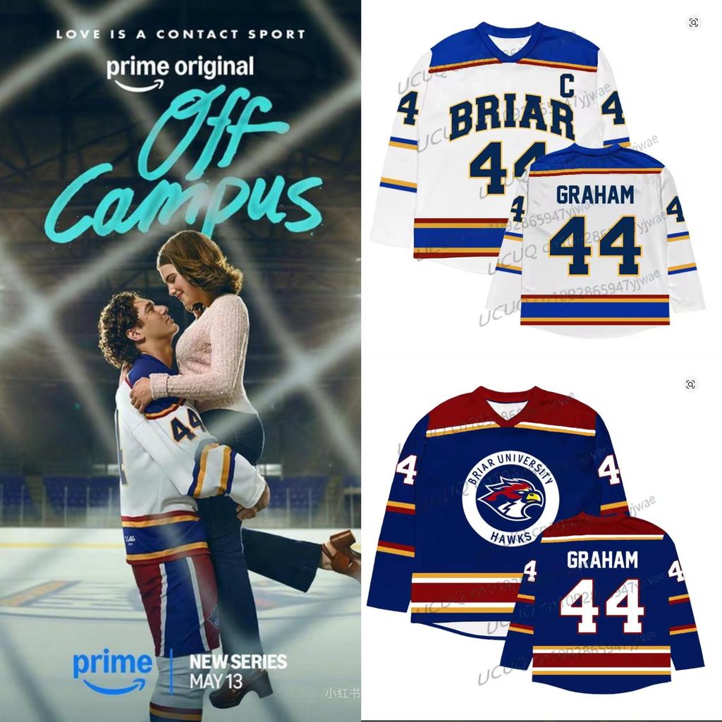 Buiten campus Briar University Hockey Jersey sneldrogend Ademend lange mouwen Jersey
