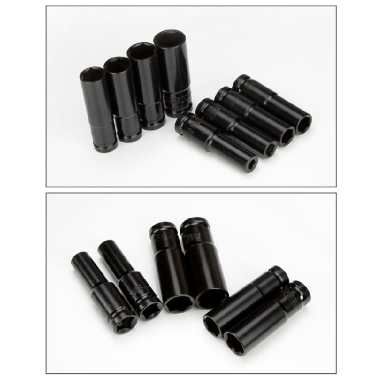 Multifunction 10/13 Piece 6 Point Deep Impact Socket Set for Easy Use in Auto Repairs and Household Assembly Projects