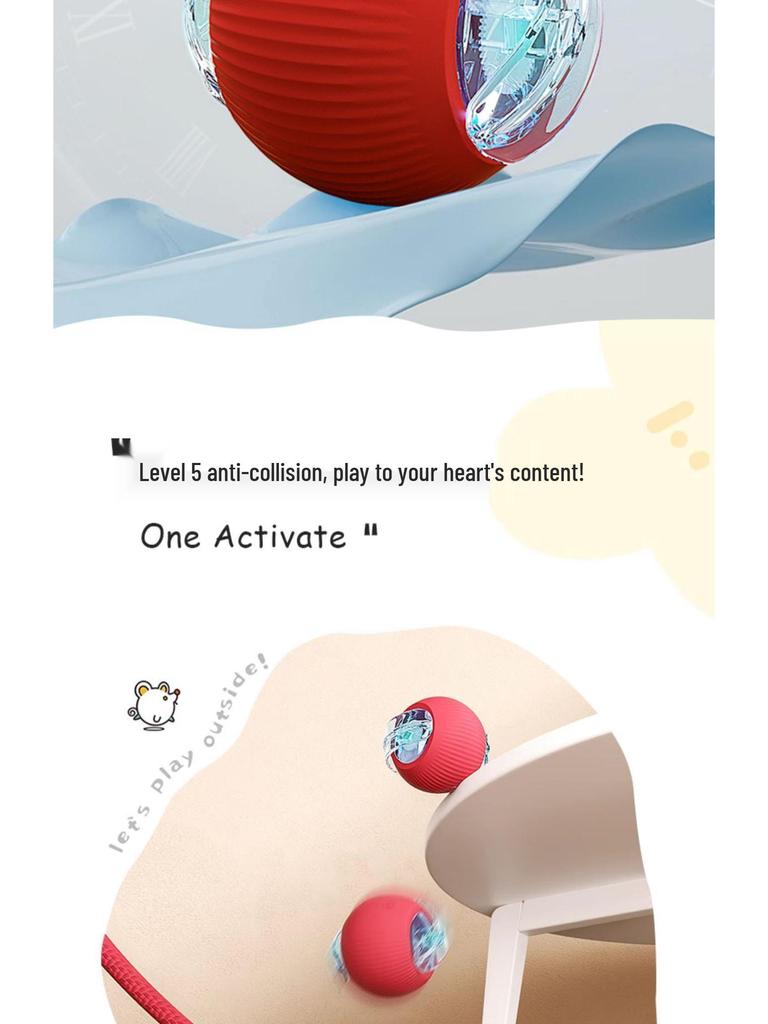 Smart Cat Ball: Automatic Self-Entertaining Rolling Toy for Kittens