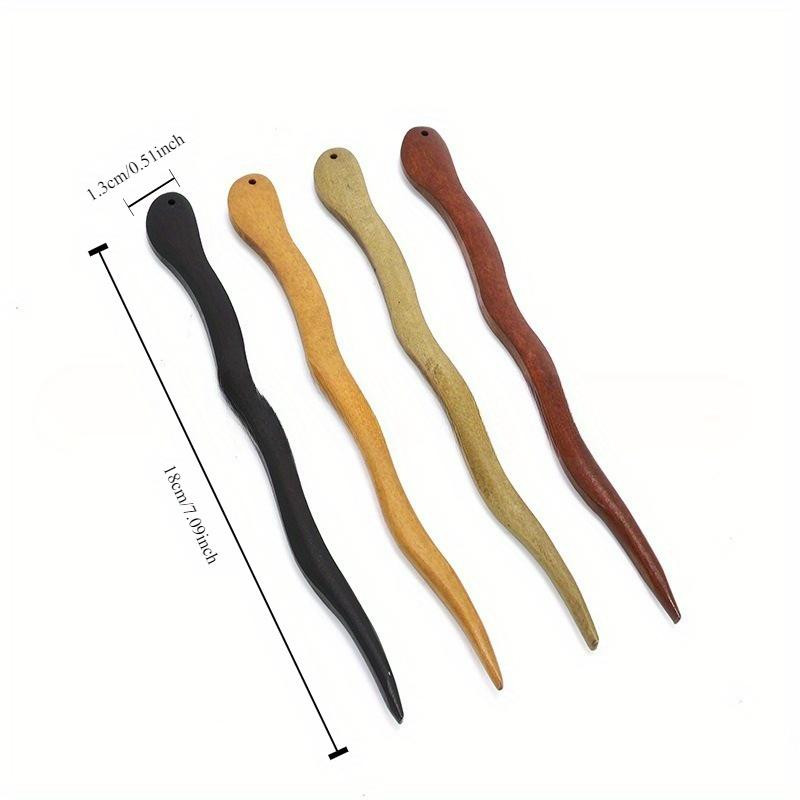 Handgefertigter Holzhaarstab, 1 Stück Imitation Schwarzes Sandelholz, Haarnadel im altchinesischen Stil, Kopfschmuck-Accessoire, Traditioneller Pan-Haarschmuck