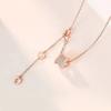 Fashion Small Waist Sterling Silver S925 Full Diamond Clavicle Necklace Simple and Light Luxury Japanese and Korean Female Accessories