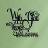 Metal Scripture Wall Art With God All Things Possible Matthew 19:26 Home Decor Iron Craft Christian Gift for Living Room Garden Hanging Ornament