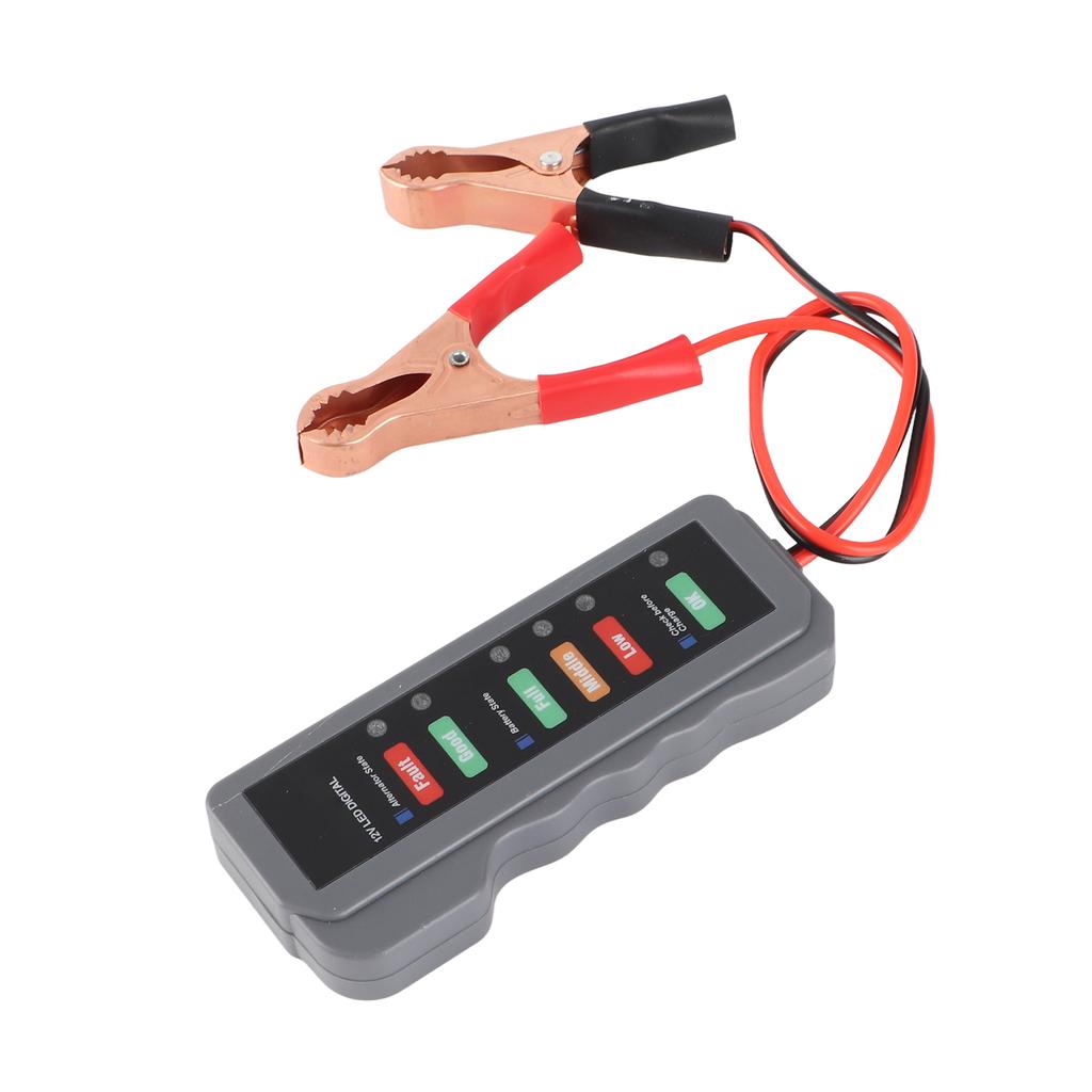 12V Car Battery Tester 6LED Lights Display Alternator State Check Automotive Diagnostic Tool