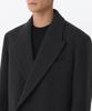 Musinsa Standard Wool Blend Daddy Shoulder Long Polo Coat [Charcoal Grey]