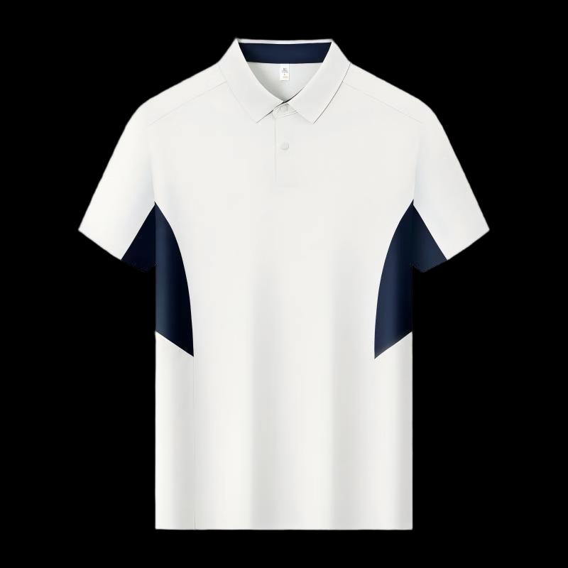 Qiaogerei Men s Seamless Color-Block Polo T-Shirt 86239M S