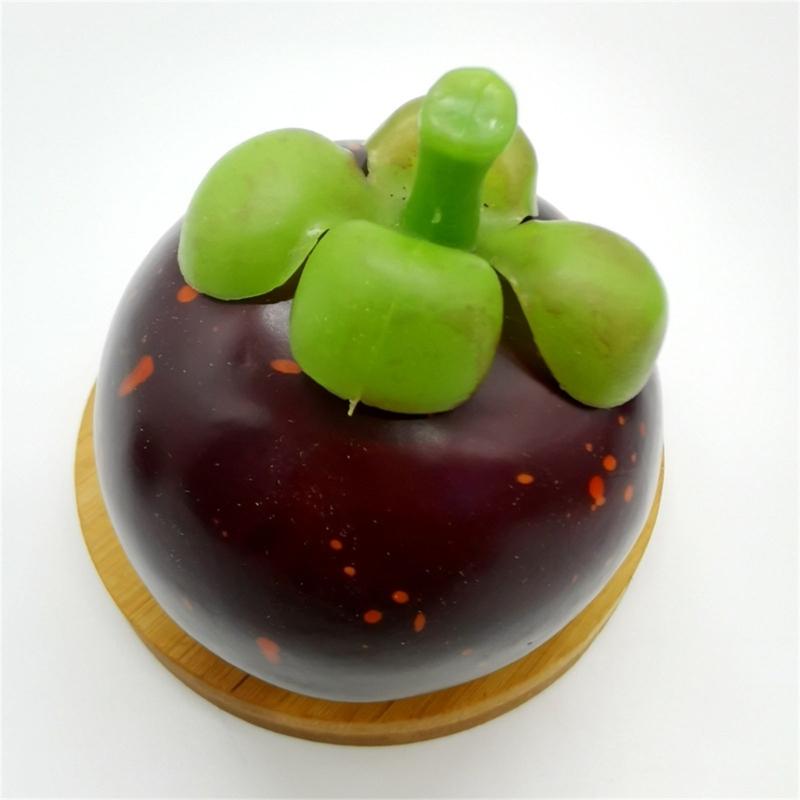 10pcs Realistic Artificial Mangosteens Simulations Fruit Model Fake Mangosteens Display Props Kitchen Parties Home Decors