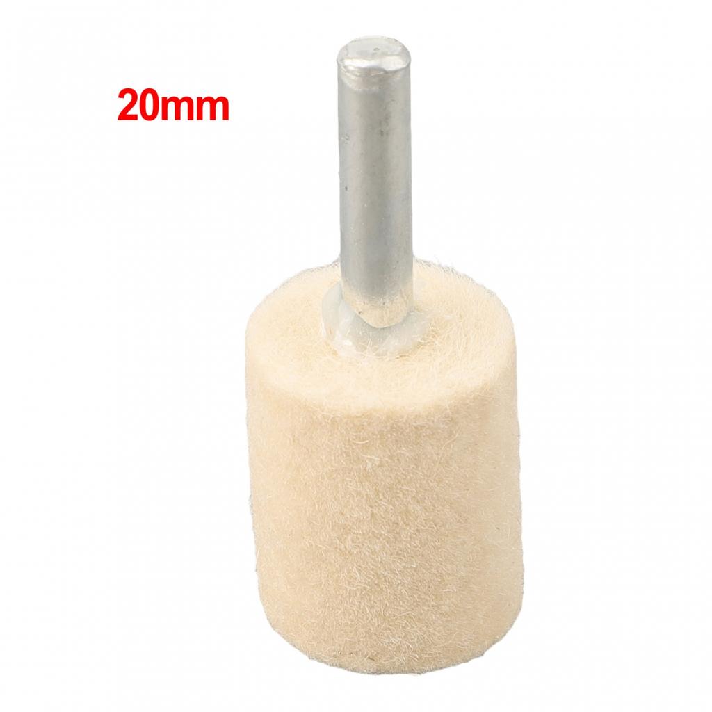 Multi Size Wool Felt Buffing Wheel with 6mm Shank for Diverse Applications