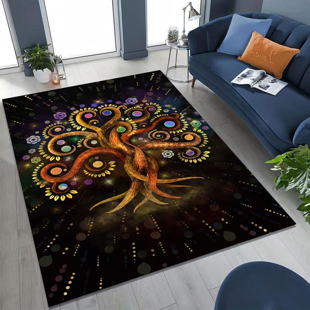 Nordic Dream Tree of Life Symbol Totem Yggdrasil Rug for Bedroom Living Room Sofa Home Doormat Decor,kid Non-slip Floor Mat Gift