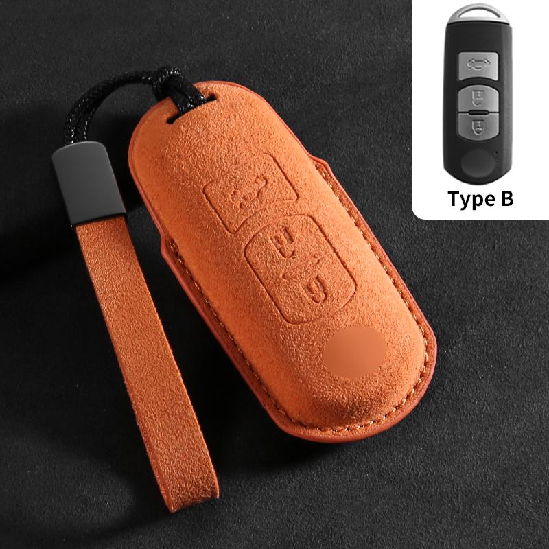 

Interior Mouldings 2/3 Buttons Suede Car Remote Key Case Cover Shell For Mazda 2 3 6 Axela Atenza CX-5 CX5 CX-3 CX-7 CX8 CX-9 20
