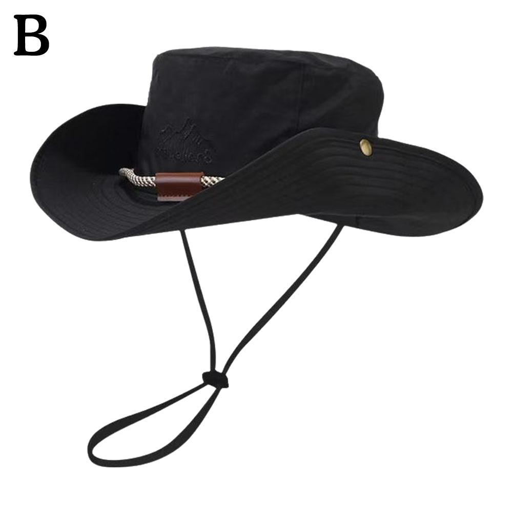 Summer Men's Sunshade Cap Waterproof Quick-drying Breathable Wide Brim Anti-UV Adjustable Outdoor Fishing Hiking Fisherman Hats
