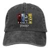 Mode Vier Zeichen RWBYs Anime Baseballkappe Unisex Used Gewaschen Snapback Outdoor Aktivitäten Hüte
