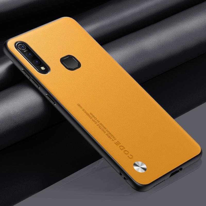 Luxury PU Leather Case For Vivo Z5X Back Cover Matte Silicone Shockproof Full Protection Phone Case For Vivo Z1 Pro Z1Pro Coque