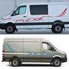 4Pcs/Lot Car Both Side Stickers Camper Van Sports Stripes Graphics Vinyl Decals For Mercedes Benz Sprinter Decor