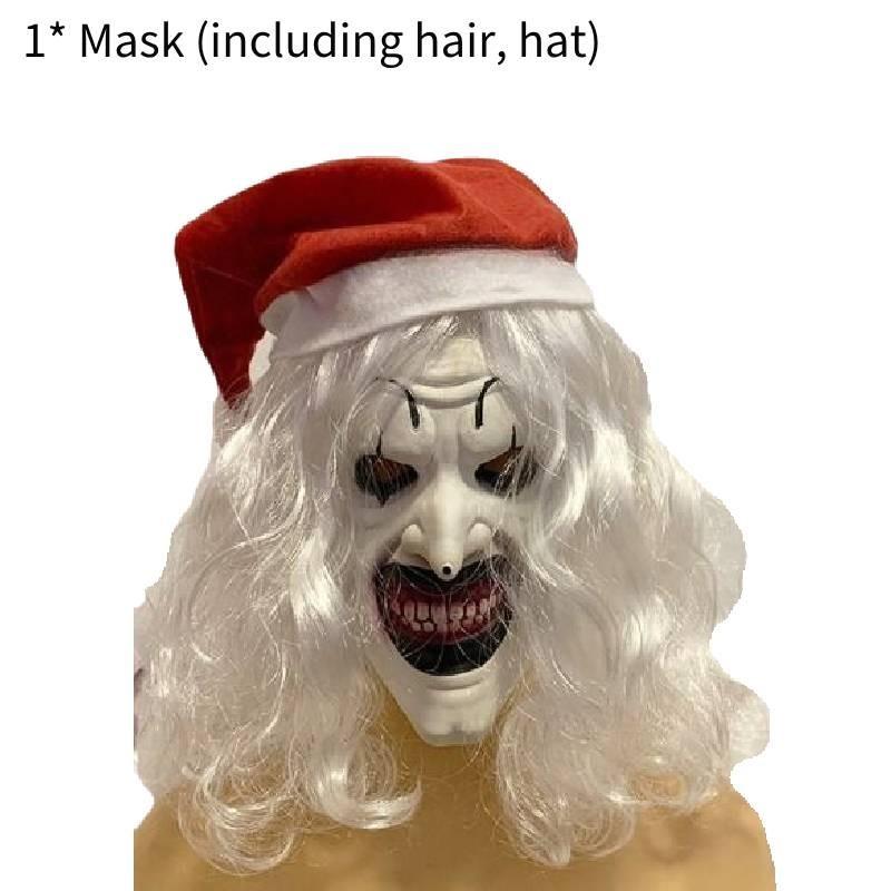 2024 Terrifier 3 Mask Disturbing Black And White Killer Clown Costume Latex Mask