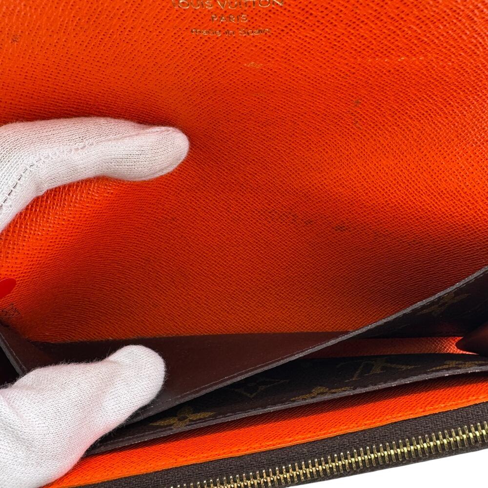 LOUIS VUITTON M61578 Monogram leather Portefeuille Emily Purse Brown leather Women Used